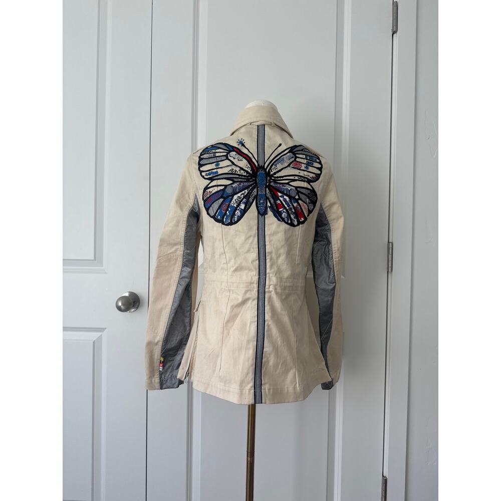 Oilily Embroidered Butterfly Jacket Grunge Girly Witchy Nature Gorpcore